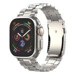 Cinturino in titanio staccabile con fibbia a forma di tartaruga a T per Apple Watch da 46 mm / 49 mm / 45 mm / 44 mm (titanio)