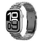 Cinturino in titanio staccabile con fibbia a forma di tartaruga a T per Apple Watch da 42 mm / 41 mm / 40 mm / 38 mm (grigio)