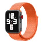 Cinturino per Apple Watch 42 mm / 41 mm / 40 mm / 38 mm xDfind in nylon con chiusura a strappo (arancione)