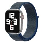 Cinturino per Apple Watch 42 mm / 41 mm / 40 mm / 38 mm xDfind in nylon con chiusura a strappo (blu scuro)