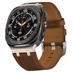 Cinturino in pelle Crazy Horse per Samsung Galaxy Watch Ultra 47mm (nero + titanio)