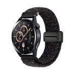Cinturino per orologio in nylon intrecciato con fibbia magnetica da 20 mm (nero stellare)