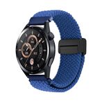 Cinturino per orologio in nylon intrecciato con fibbia magnetica da 22 mm (blu)
