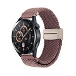 Cinturino per orologio in nylon intrecciato con fibbia magnetica da 22 mm (viola fumo)
