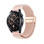 Cinturino per orologio in nylon intrecciato con fibbia magnetica da 22 mm (rosa sabbia)