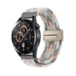 Cinturino per orologio in nylon intrecciato con fibbia magnetica da 22 mm (grigio polvere blu)