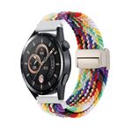 Cinturino per orologio in nylon intrecciato con fibbia magnetica da 22 mm (color arcobaleno)