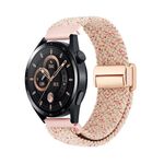 Cinturino per orologio in nylon intrecciato con fibbia magnetica da 22 mm (rosa stella)