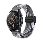 Cinturino per orologio in nylon intrecciato con fibbia magnetica da 22 mm (nero colorato)