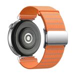 Cinturino per orologio in nylon riflettente con fibbia magnetica da 18 mm (arancione riflettente)