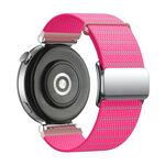 Cinturino per orologio in nylon riflettente con fibbia magnetica da 18 mm (rosa riflettente)