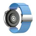 Cinturino per orologio in nylon riflettente con fibbia magnetica da 18 mm (blu riflettente)