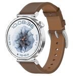 Cinturino per orologio in pelle con pulsante a pressione da 18 mm (marrone)