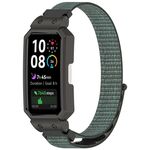 Cinturino in nylon integrato per Huawei Band 10/10 NFC/9/9 NFC Watch Frame (grigio+nero)