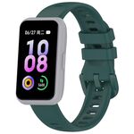 Per Keep Band B5 / B4 / B4 Lite, cinturino in silicone con fibbia a sgancio rapido colorato (verde scuro)
