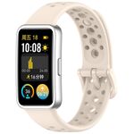 Cinturino in silicone con foro rotondo e testa in metallo per Huawei Band 10/9/8 (Starlight)