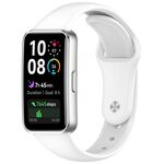 Cinturino in silicone lucido con fibbia inversa per Huawei Band 10/9/8 (bianco)