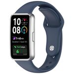 Cinturino in silicone lucido con fibbia inversa per Huawei Band 10/9/8 (blu)