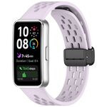 Cinturino in silicone con fibbia magnetica pieghevole per Huawei Band 10/9/8 (viola)