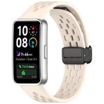 Cinturino in silicone con fibbia magnetica pieghevole per Huawei Band 10/9/8 (Starlight)