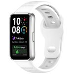 Cinturino in silicone con fibbia inversa per Huawei Band 10/9/8 (bianco)