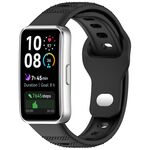 Cinturino in silicone con fibbia inversa per Huawei Band 10/9/8 (nero)