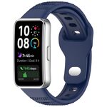 Cinturino in silicone con fibbia inversa per Huawei Band 10/9/8 (blu scuro)
