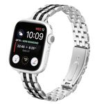 Cinturino in acciaio con fibbia a fionda per Apple Watch da 46 mm / 49 mm / 45 mm / 44 mm (tra il nero)