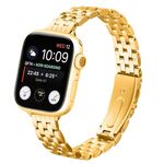Cinturino in acciaio con fibbia a fionda per Apple Watch da 42 mm / 41 mm / 40 mm / 38 mm (oro)