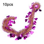 10 pezzi 1,8 m di nastri a forma di cuore per feste di compleanno, Natale, matrimonio, decorazioni per la stanza, ghirlande (oro rosa misto)