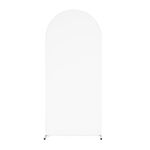 Copertura in tessuto ad arco, 150x65 cm, a forma di U, in spandex elasticizzato, decorazione per sfondo di feste di compleanno e matrimonio (bianco)