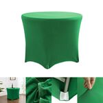 Copritavolo rotondo elasticizzato semplice e moderno per hotel, banchetti nuziali, copritavolo rotondo grande con quattro angoli, dimensioni: 183x75 cm (verde)