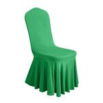Coprisedia elasticizzato per hotel, decorazione per matrimonio, coprisedia in spandex tinta unita (verde)