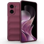 For Redmi A5 4G 171.7mm / Xiaomi Poco C71 Magic Shield TPU + Flannel Phone Case(Wine Red)