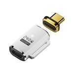 Adattatore di ricarica da tipo C a tipo C da 240 W e 40 Gbps (bianco)