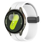 Cinturino in silicone con fibbia magnetica nera per Samsung Galaxy Watch7 / Watch FE 40mm xDfind Fold (bianco)