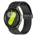 Cinturino in silicone con fibbia magnetica nera per Samsung Galaxy Watch7 / Watch FE 40mm xDfind Fold (nero)