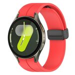 Cinturino in silicone con fibbia magnetica nera per Samsung Galaxy Watch7 / Watch FE 40mm xDfind Fold (rosso)