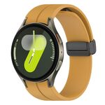 Cinturino in silicone con fibbia magnetica nera per Samsung Galaxy Watch7 / Watch FE 40mm xDfind Fold (giallo)