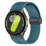Cinturino in silicone con fibbia magnetica nera per Samsung Galaxy Watch7 / Watch FE 40mm xDfind Fold (blu scuro)