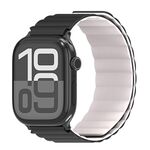Cinturino magnetico in silicone con inserto cieco bifacciale DUX DUCIS SD Series per Apple Watch da 46 mm / 49 mm / 45 mm / 44 mm (nero + luce stellare)