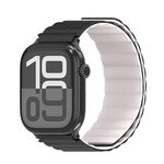 Cinturino magnetico in silicone con inserto cieco bifacciale DUX DUCIS SD Series per Apple Watch da 42 mm / 41 mm / 40 mm / 38 mm (nero + luce stellare)
