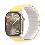 Cinturino magnetico in silicone con inserto cieco bifacciale DUX DUCIS SD Series per Apple Watch da 42 mm / 41 mm / 40 mm / 38 mm (giallo chiaro + luce stellare)