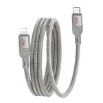 Cavo dati di ricarica rapida magnetico TOTU CB-13-PD da 27 W USB-C/Tipo-C a 8 pin, lunghezza: 1 m (titanio)