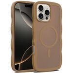 For iPhone 16 Pro Max Skin Feel Wave Texture MagSafe Phone Case(Brown)