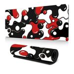 Tappetino per mouse con sfumatura di colori fluidi astratti, in gomma antiscivolo, per ufficio e giochi, 300x700x2 mm (n. 1)
