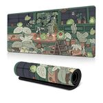 Tappetino per mouse a forma di rana, verde, con base in gomma antiscivolo, per computer portatile, 300x800x3 mm (modello 1)