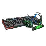 iMICE GK-490 Set 4 in 1 con tastiera, mouse e cuffie da gioco illuminati e cablati