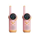 D22 1 paio di walkie-talkie wireless portatili per bambini, giocattoli parlanti wireless per genitori e figli all'aperto (rosa + rosa)