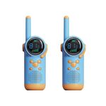 D22 1 paio di walkie-talkie wireless portatili per bambini, giocattoli parlanti wireless per esterni per genitori e figli (blu + blu)